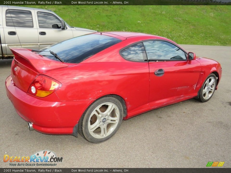 2003 Hyundai Tiburon Rally Red / Black Photo #12