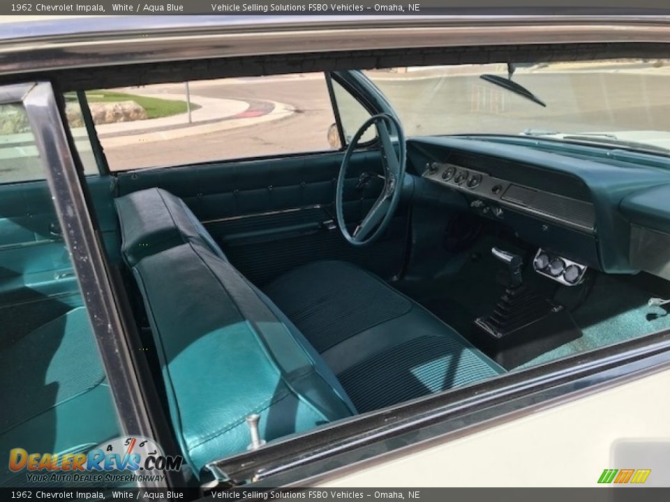 1962 Chevrolet Impala White / Aqua Blue Photo #4