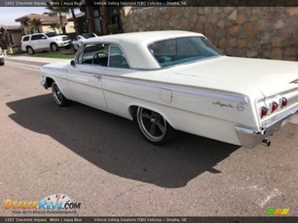 1962 Chevrolet Impala White / Aqua Blue Photo #12