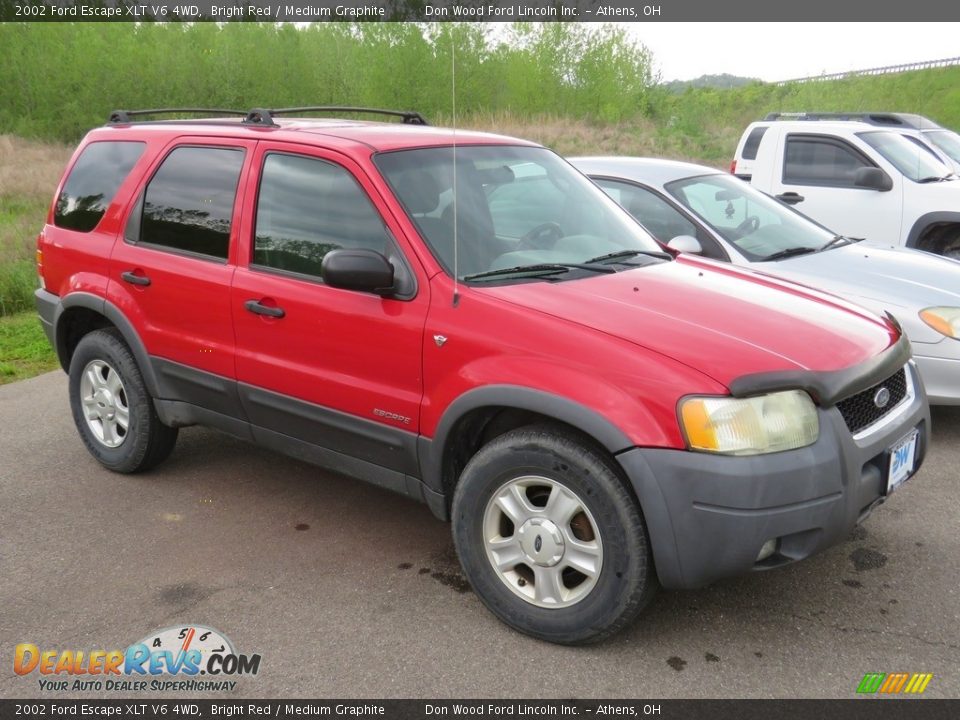 2002 Ford Escape XLT V6 4WD Bright Red / Medium Graphite Photo #2