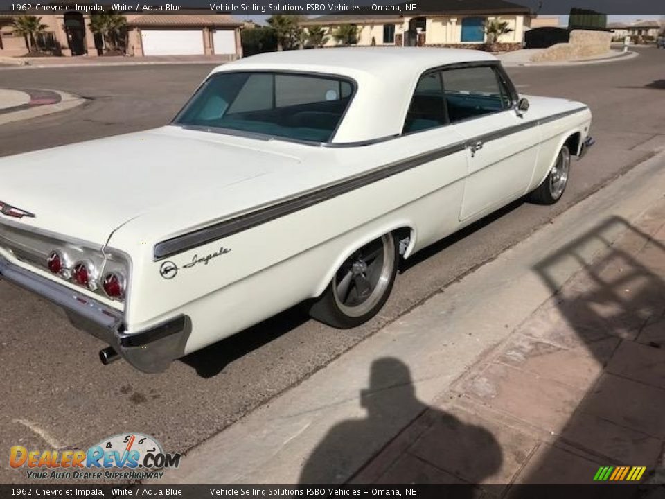 1962 Chevrolet Impala White / Aqua Blue Photo #14