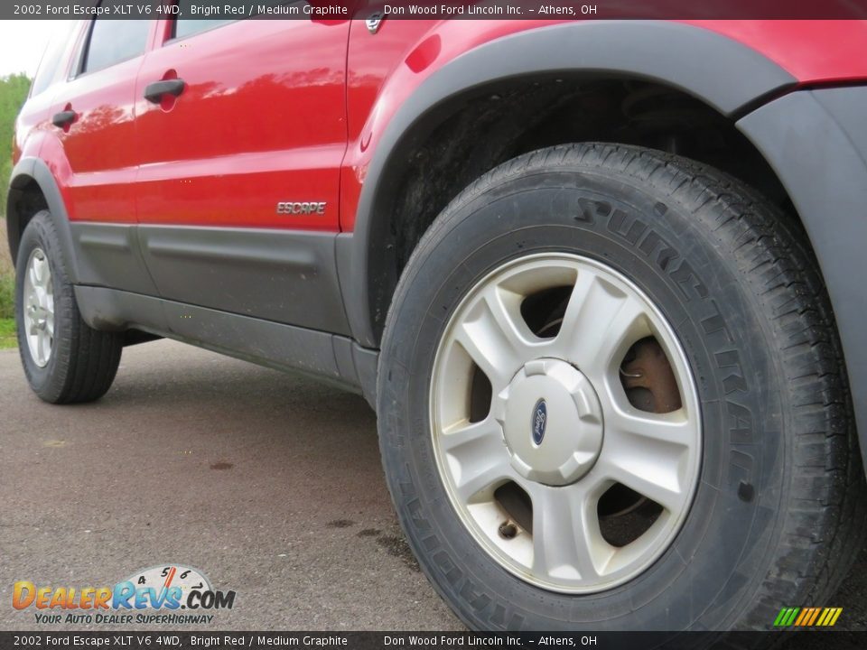 2002 Ford Escape XLT V6 4WD Bright Red / Medium Graphite Photo #3
