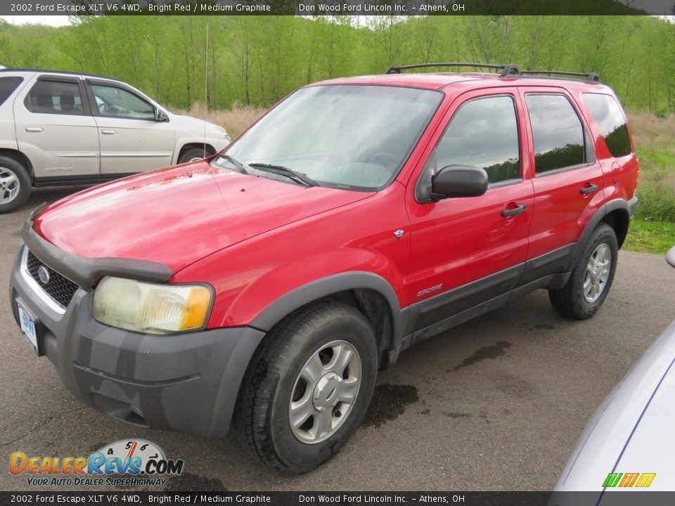 2002 Ford Escape XLT V6 4WD Bright Red / Medium Graphite Photo #5