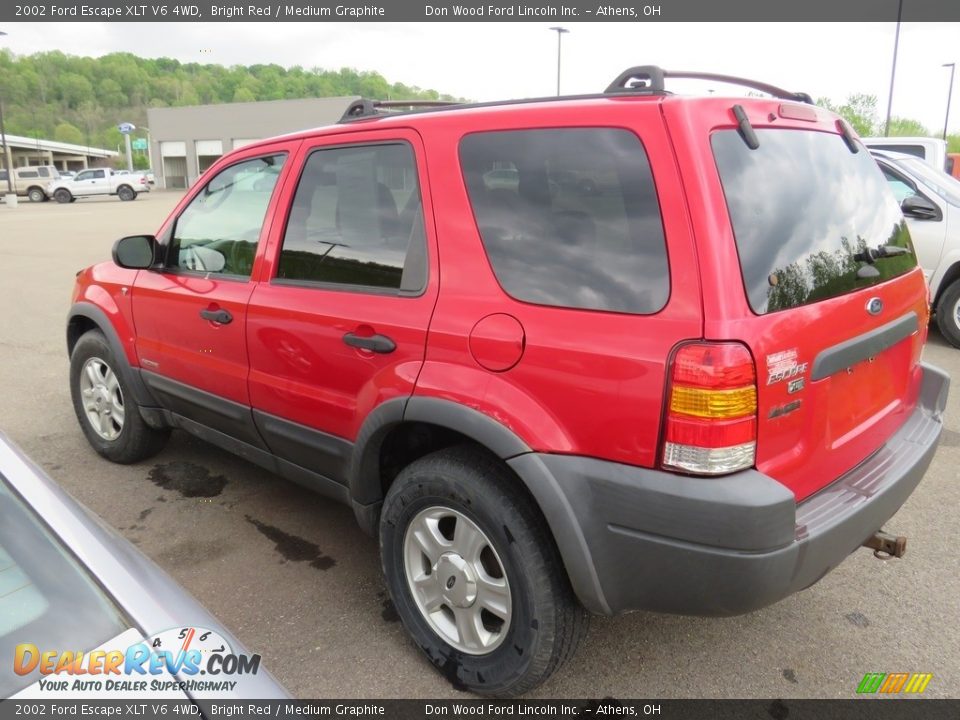 2002 Ford Escape XLT V6 4WD Bright Red / Medium Graphite Photo #7