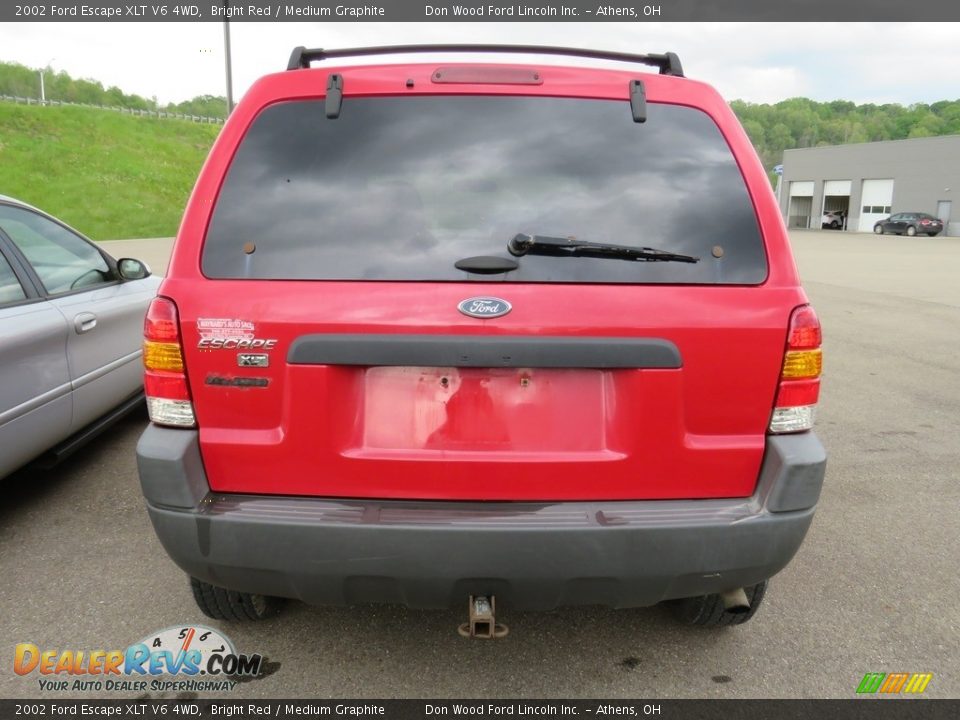 2002 Ford Escape XLT V6 4WD Bright Red / Medium Graphite Photo #9