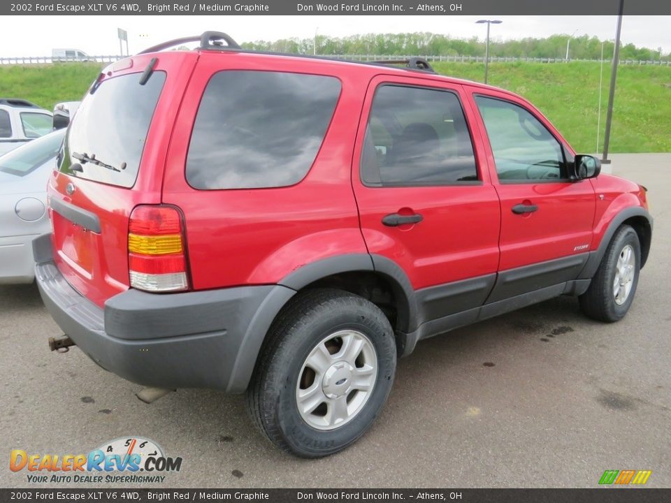 2002 Ford Escape XLT V6 4WD Bright Red / Medium Graphite Photo #10