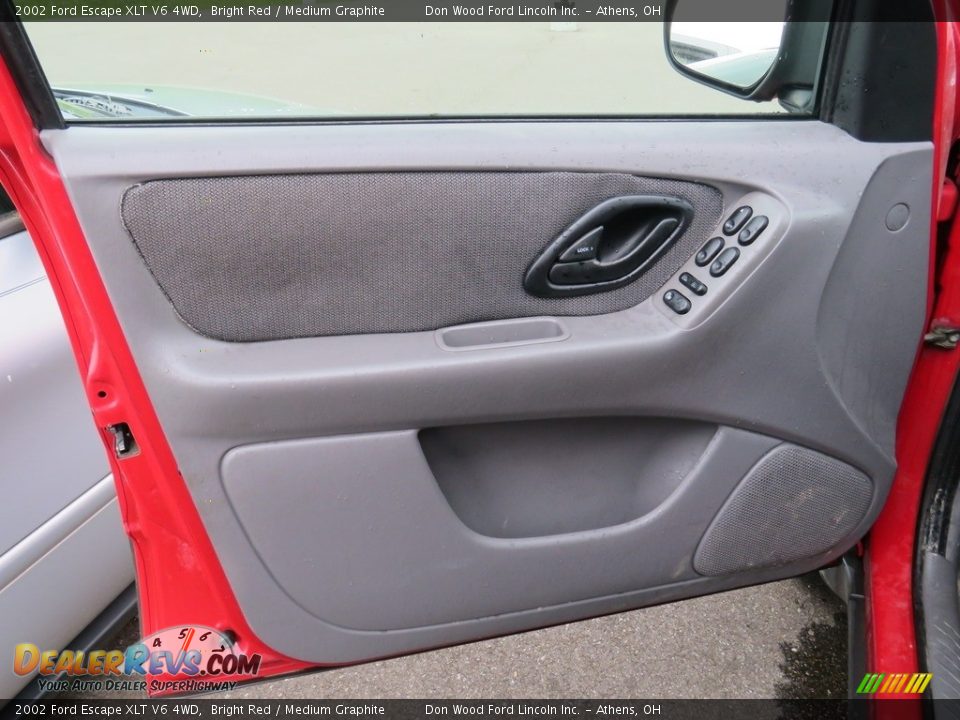 2002 Ford Escape XLT V6 4WD Bright Red / Medium Graphite Photo #12