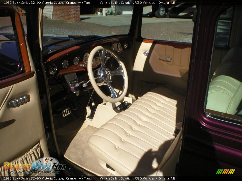 1932 Buick Series 32-90 Victoria Coupe Cranberry / Tan Photo #18