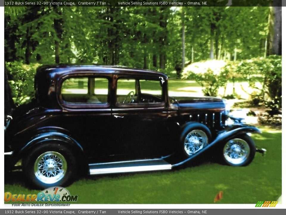 1932 Buick Series 32-90 Victoria Coupe Cranberry / Tan Photo #25