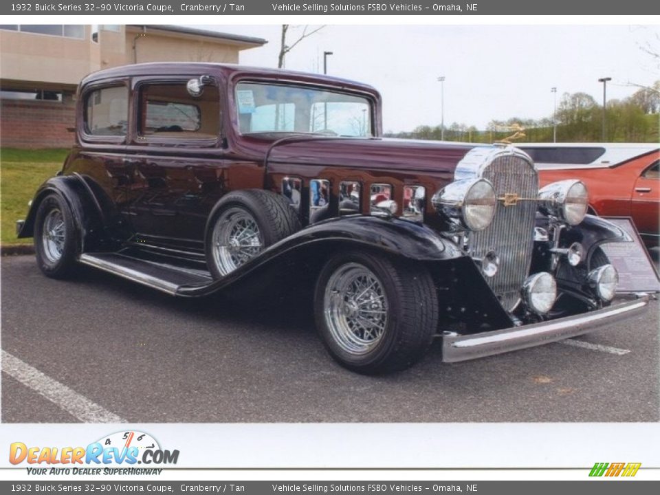 1932 Buick Series 32-90 Victoria Coupe Cranberry / Tan Photo #26