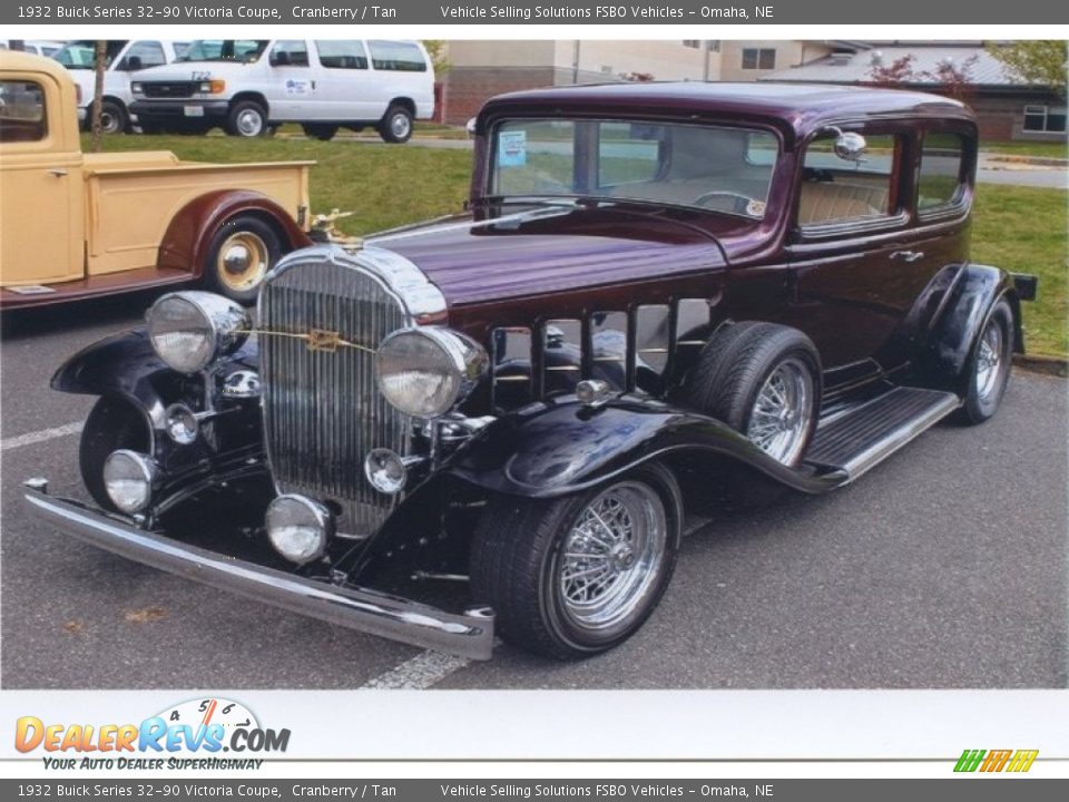 1932 Buick Series 32-90 Victoria Coupe Cranberry / Tan Photo #27