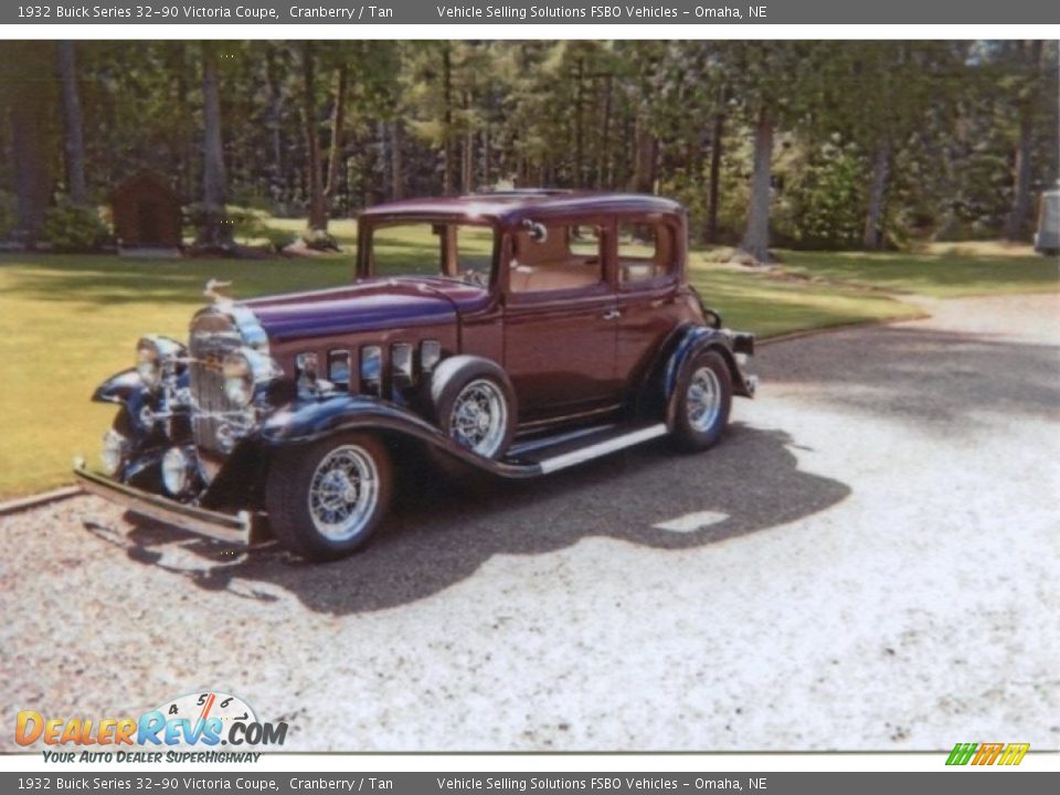 1932 Buick Series 32-90 Victoria Coupe Cranberry / Tan Photo #33