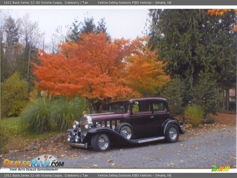 1932 Buick Series 32-90 Victoria Coupe Cranberry / Tan Photo #34