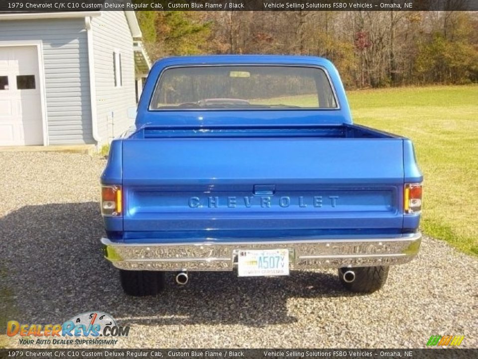 1979 Chevrolet C/K C10 Custom Deluxe Regular Cab Custom Blue Flame / Black Photo #4