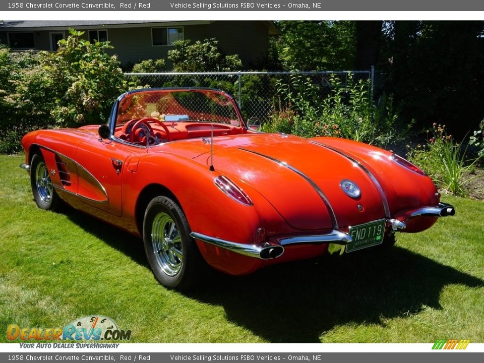 1958 Chevrolet Corvette Convertible Red / Red Photo #1