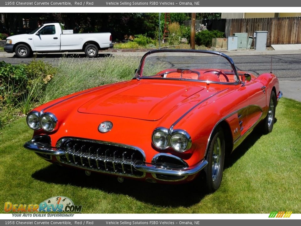 1958 Chevrolet Corvette Convertible Red / Red Photo #2