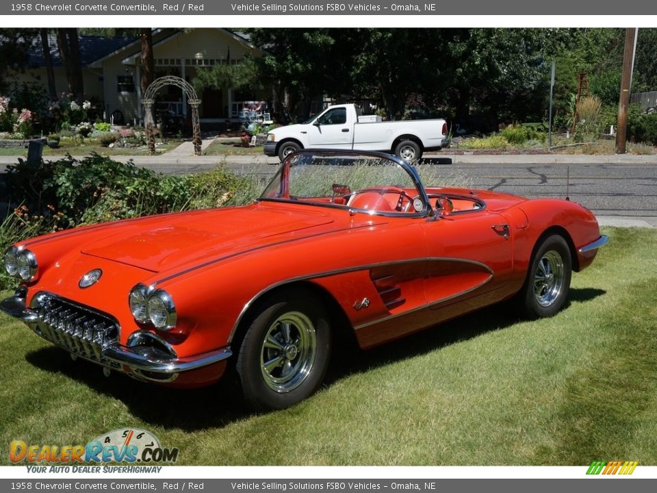 1958 Chevrolet Corvette Convertible Red / Red Photo #3