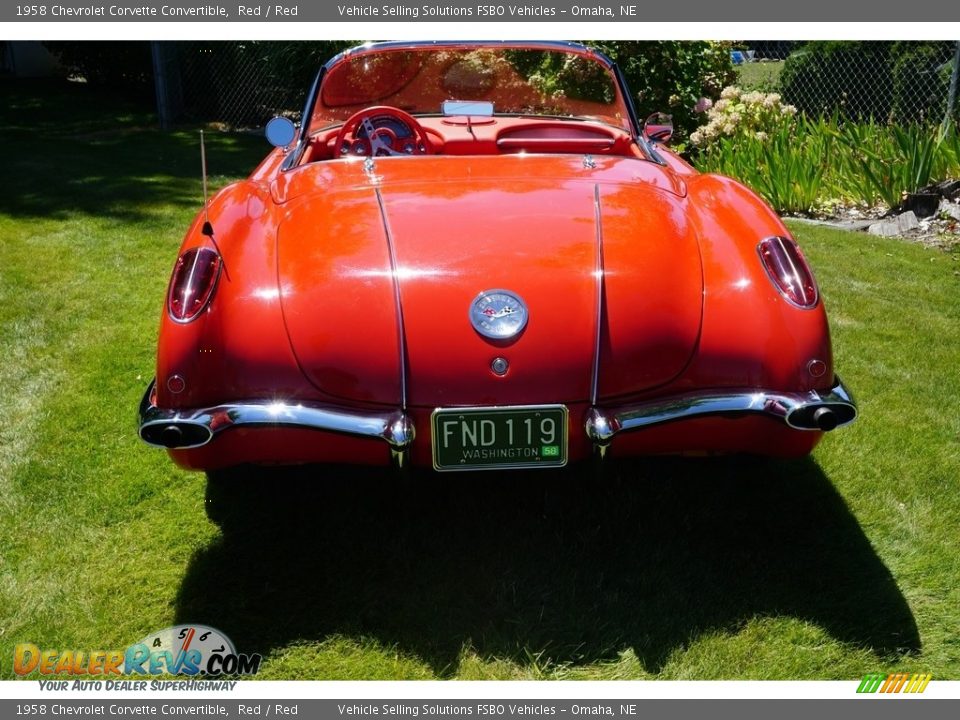 1958 Chevrolet Corvette Convertible Red / Red Photo #5