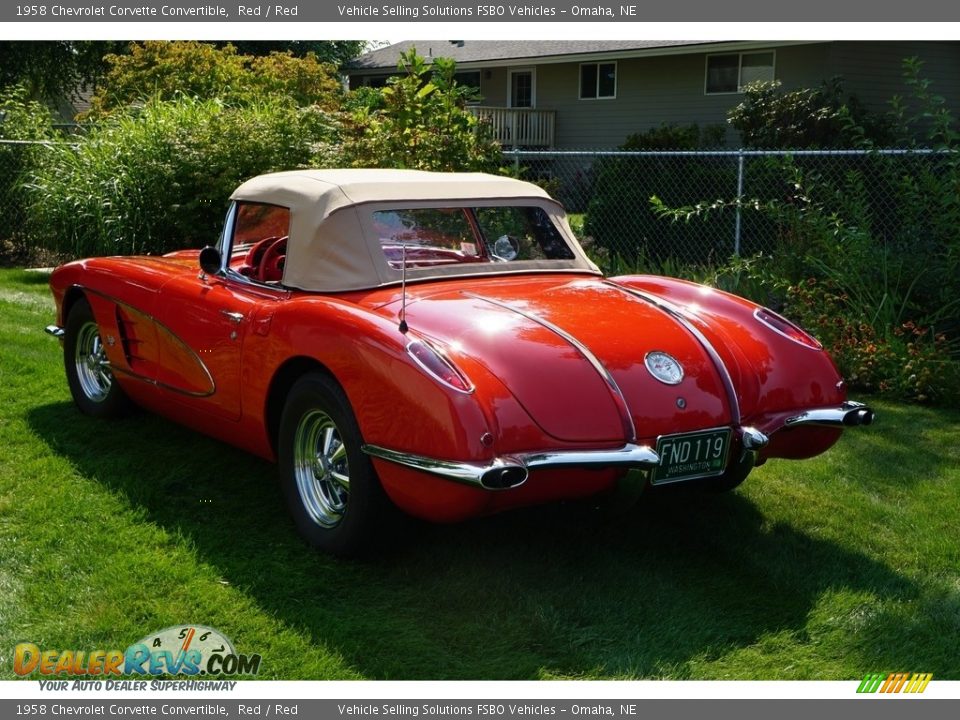 1958 Chevrolet Corvette Convertible Red / Red Photo #7