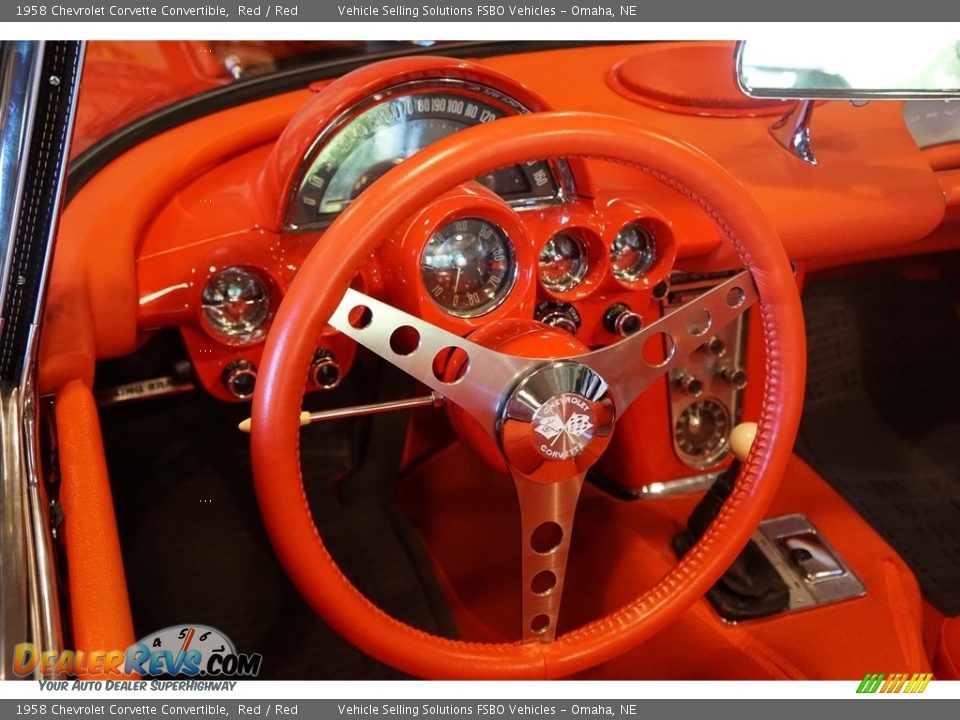 1958 Chevrolet Corvette Convertible Red / Red Photo #9