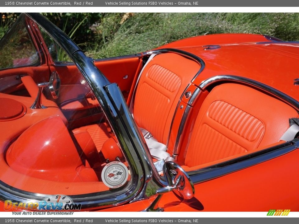 1958 Chevrolet Corvette Convertible Red / Red Photo #11