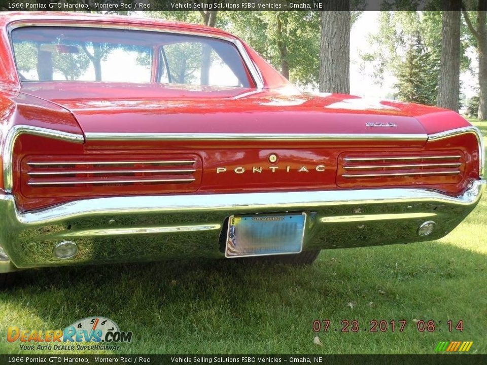 1966 Pontiac GTO Hardtop Montero Red / Red Photo #6