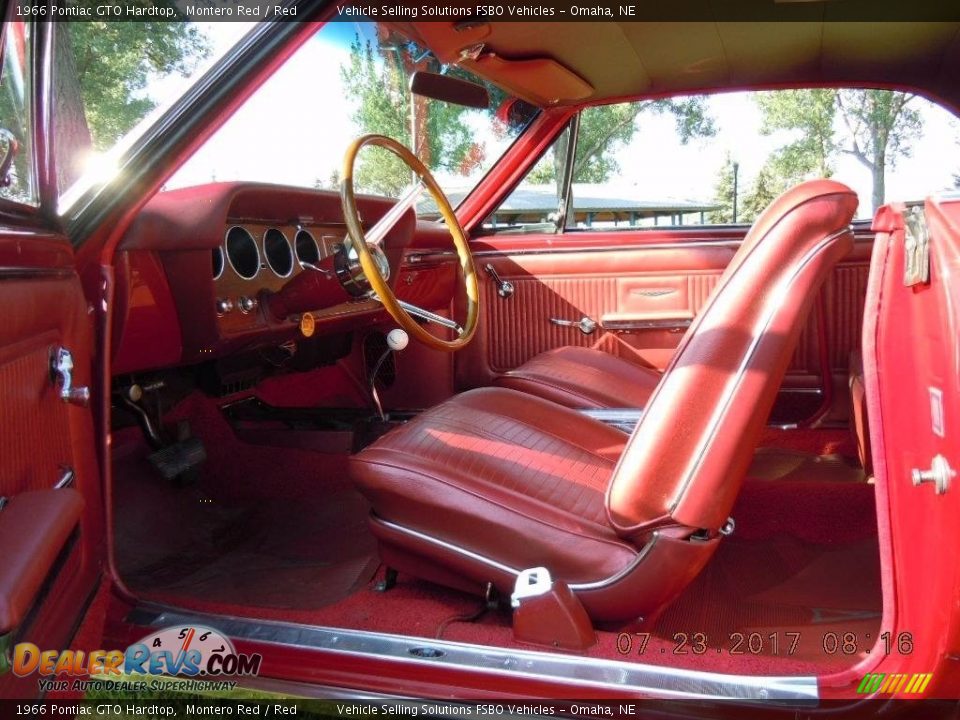 Red Interior - 1966 Pontiac GTO Hardtop Photo #8