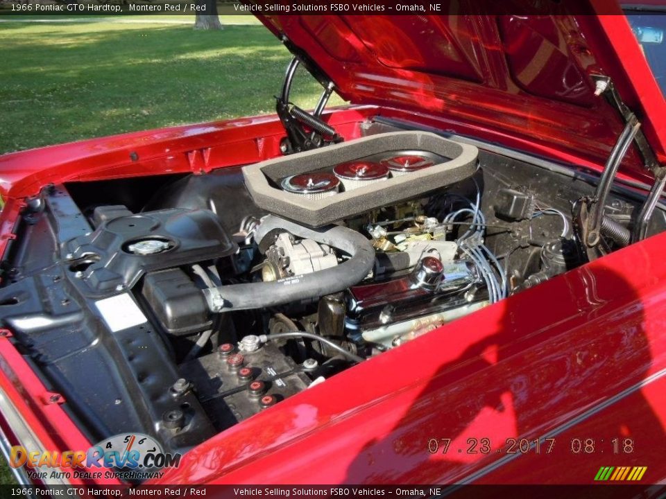 1966 Pontiac GTO Hardtop 389 cid OHV 16-Valve Tri-Power V8 Engine Photo #14