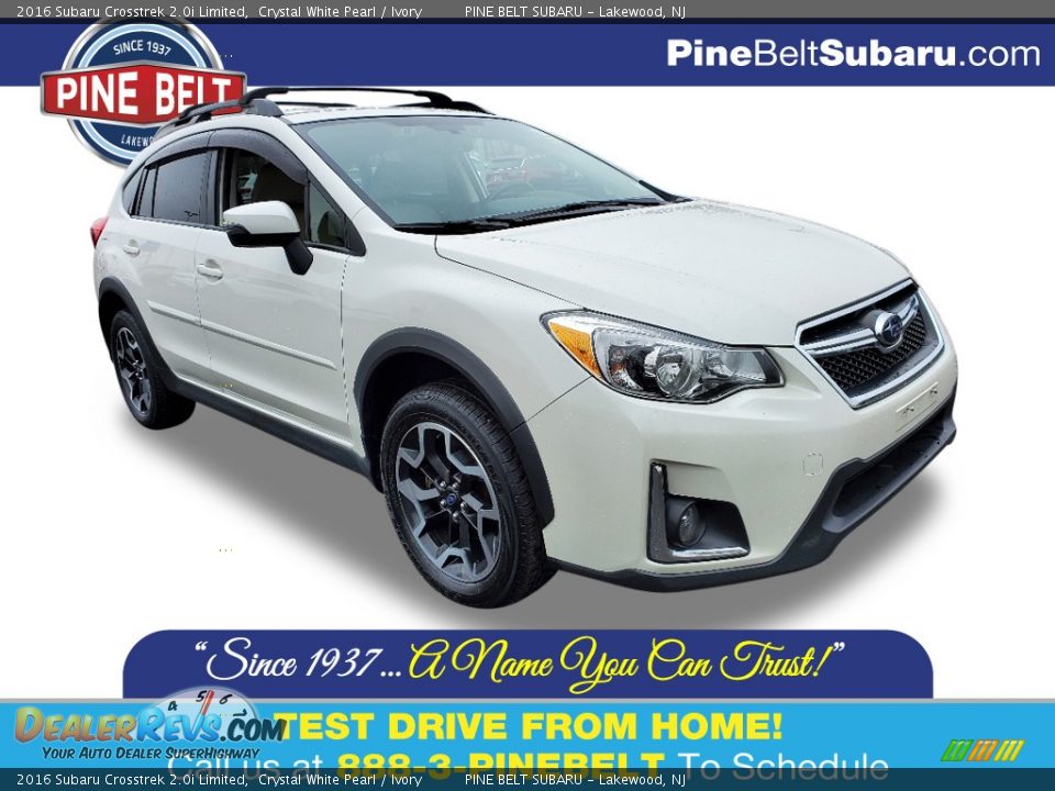 2016 Subaru Crosstrek 2.0i Limited Crystal White Pearl / Ivory Photo #1