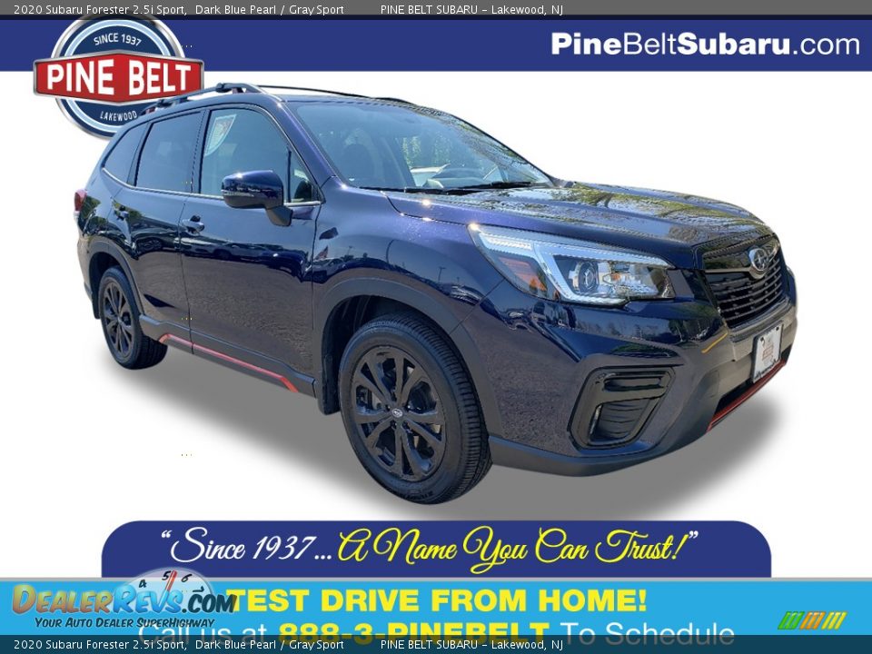 2020 Subaru Forester 2.5i Sport Dark Blue Pearl / Gray Sport Photo #1