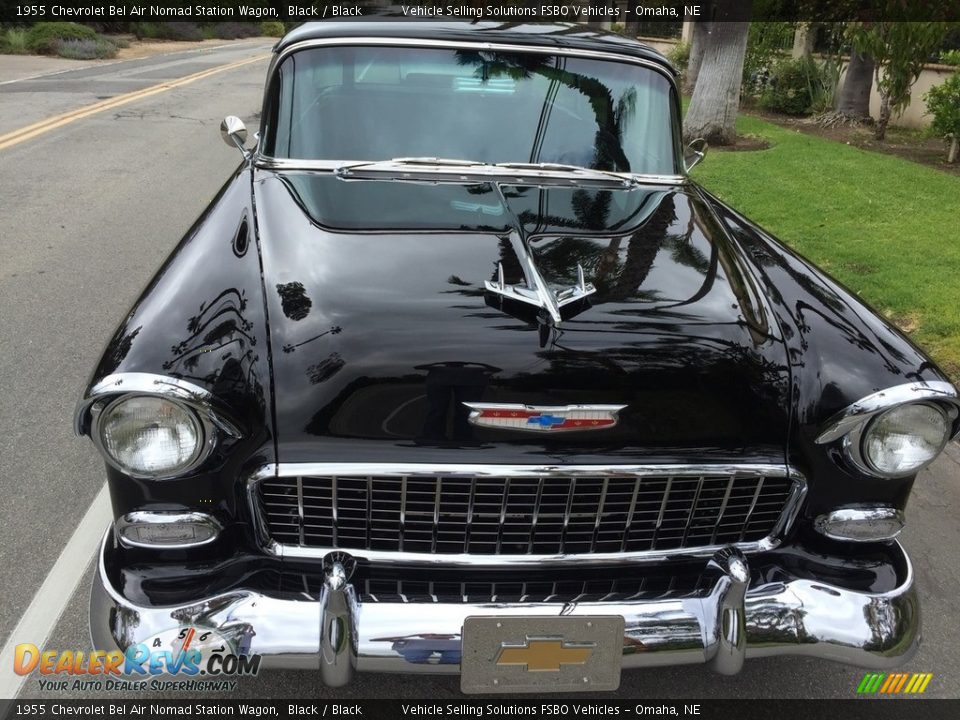 1955 Chevrolet Bel Air Nomad Station Wagon Black / Black Photo #2