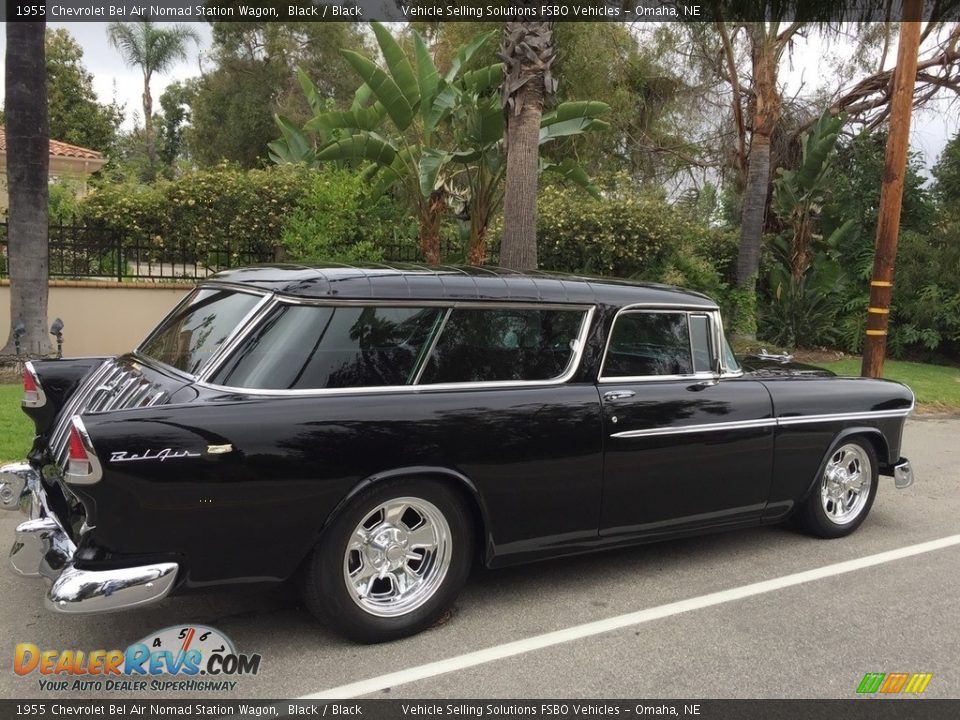 1955 Chevrolet Bel Air Nomad Station Wagon Black / Black Photo #7