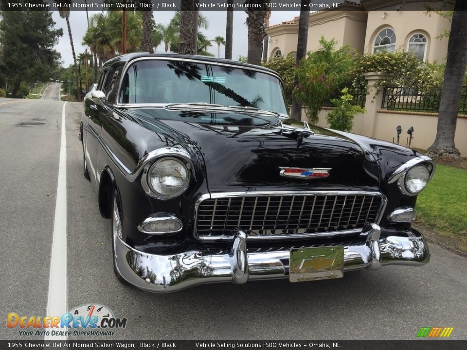 1955 Chevrolet Bel Air Nomad Station Wagon Black / Black Photo #15