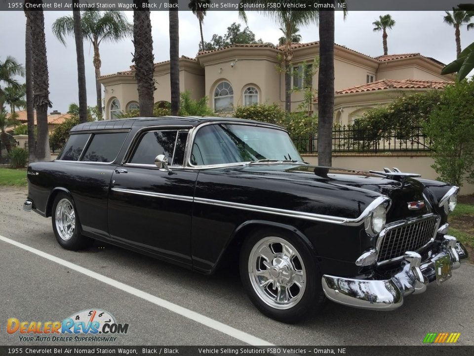 1955 Chevrolet Bel Air Nomad Station Wagon Black / Black Photo #16