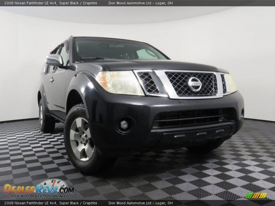 2008 Nissan Pathfinder LE 4x4 Super Black / Graphite Photo #1