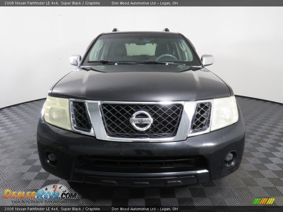 2008 Nissan Pathfinder LE 4x4 Super Black / Graphite Photo #4