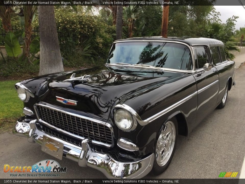 1955 Chevrolet Bel Air Nomad Station Wagon Black / Black Photo #20
