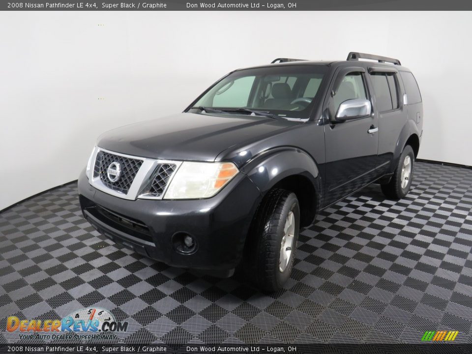 2008 Nissan Pathfinder LE 4x4 Super Black / Graphite Photo #7