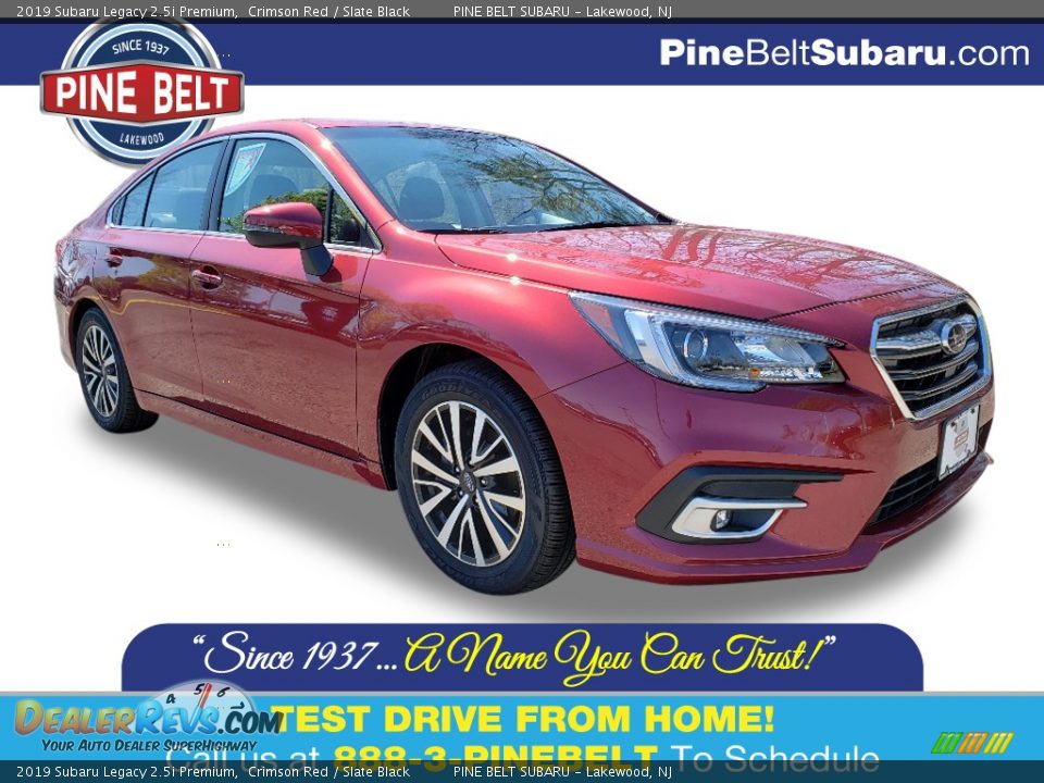 2019 Subaru Legacy 2.5i Premium Crimson Red / Slate Black Photo #1