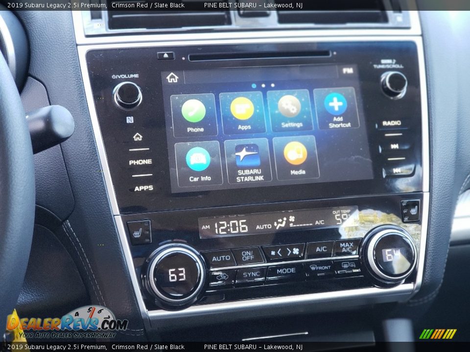 2019 Subaru Legacy 2.5i Premium Crimson Red / Slate Black Photo #4