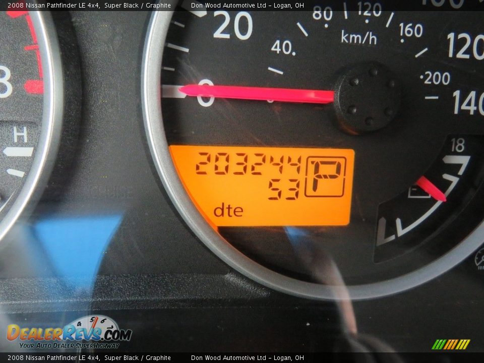 2008 Nissan Pathfinder LE 4x4 Super Black / Graphite Photo #19