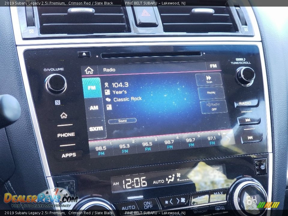 2019 Subaru Legacy 2.5i Premium Crimson Red / Slate Black Photo #6