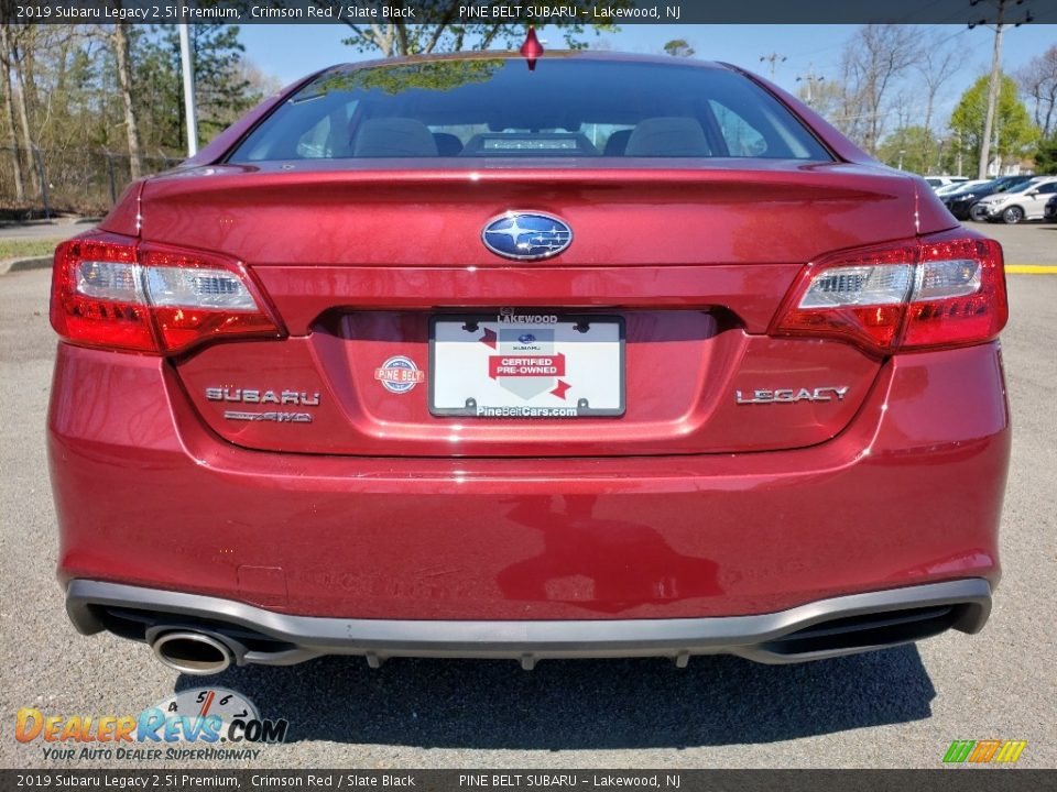 2019 Subaru Legacy 2.5i Premium Crimson Red / Slate Black Photo #19