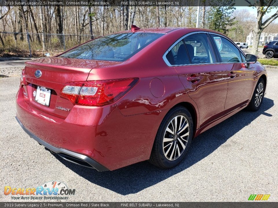 2019 Subaru Legacy 2.5i Premium Crimson Red / Slate Black Photo #20