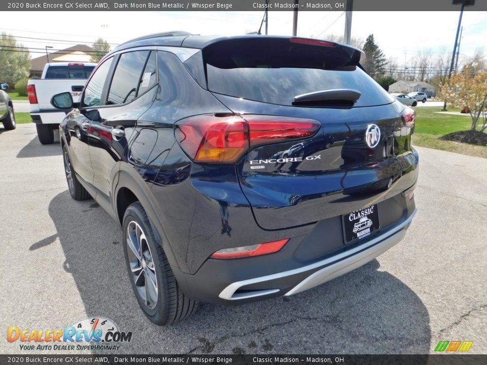2020 Buick Encore GX Select AWD Dark Moon Blue Metallic / Whisper Beige Photo #7