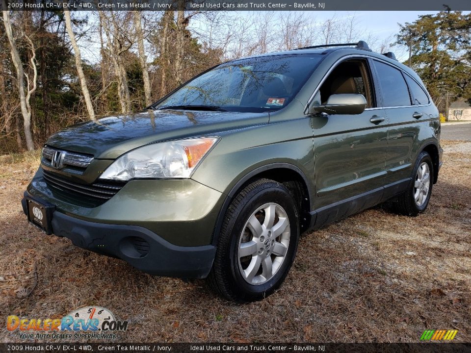 2009 Honda CR-V EX-L 4WD Green Tea Metallic / Ivory Photo #1