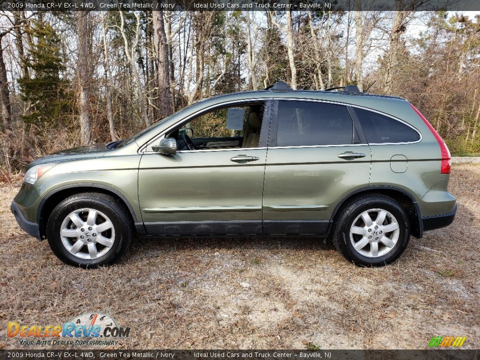 2009 Honda CR-V EX-L 4WD Green Tea Metallic / Ivory Photo #2