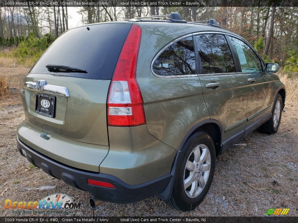 2009 Honda CR-V EX-L 4WD Green Tea Metallic / Ivory Photo #5