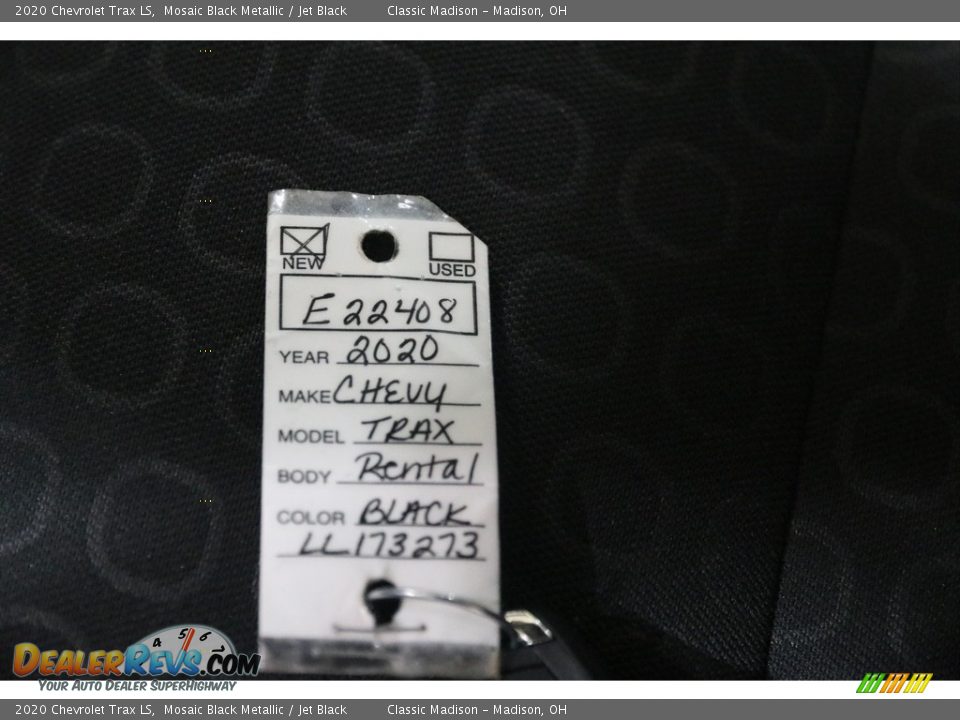 2020 Chevrolet Trax LS Mosaic Black Metallic / Jet Black Photo #25