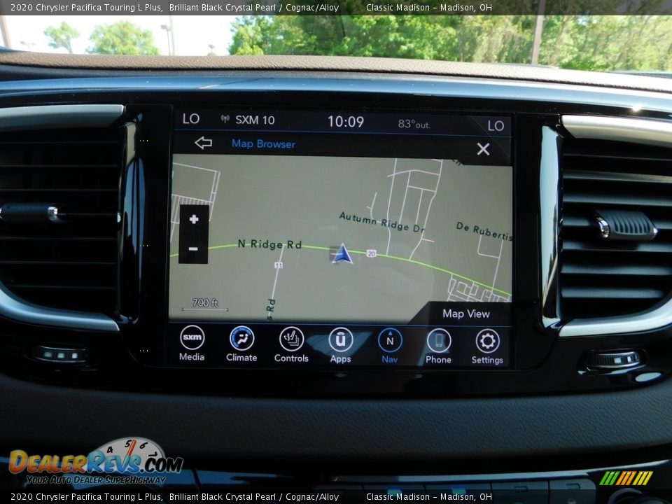 2020 Chrysler Pacifica Touring L Plus Brilliant Black Crystal Pearl / Cognac/Alloy Photo #16